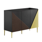 Modway Alchemist 48" Bathroom Vanity Cabinet - Black/Gold-Modern Bathroom Vanity