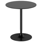 HOMCOM 27.6" Round Dining Table in Wood Veneer - Black-Solid wood veneer surface for a warm, natural wood-grain look