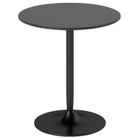 HOMCOM 27.6" Round Dining Table in Wood Veneer - Black-Solid wood veneer surface for a warm, natural wood-grain look