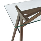 Modway - Steadfast Plateau en verre Bureau - Noyer-8