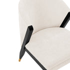 Manhattan Comfort Ola 21.46" Modern Chenille Upholstered Dining Chair - Cream - Set of 2-Unique Modern Back Legs that Extend to the Top Back Frame