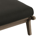 Modway Saratoga Outdoor Teak Ottoman - Flint Grey-Assembly Required