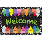 Ashley Productions The Original Fun Mat Welcome Mat - 15.5" x 23.5" - Welcome Crayons Composition-Measurement & Design: The Welcome Crayons Composition Mat measures 15.5" x 23.5".