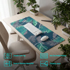 ONEofZERO Large Premium Desk Pad - Anti Slip Rubber Bottom - Lush Nightshade Blue-30 Days Limited Manufacturer Warranty