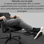 COUGAR - Fauteuil inclinable et pivotante en maille Speeder avec repose-pieds rétractable - Noir-Certifié TÜV: Conforme aux normes de sécurité et de durabilité BIFMA.