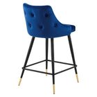 Modway Adorn Performance Velvet Counter Stool - Navy-Dense Foam Padding