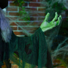 HOMCOM 72" Sound Activated Witch with Magical Heart Halloween Decoration -Colour: Multi-Coloured 