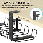 ShoppingAll - Plateau de rangement de câbles sous le bureau avec 10 attaches de câbles - Noir - Paquet de 2-ESPACE DE TRAVAIL ORDONNÉ: Organise soigneusement tous vos fils de bureau et maintient votre espace de travail propre et dégagé en acheminant les câbles à l’arrière du plateau pour les garder hors de vue.
