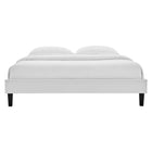 Modway Reign Performance Velvet King Platform Bed Frame - Light Grey-Wood Slat Support System