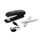 Hilroy 3-In-1 Compact Stapler Value Pack - Assorted Colours-Contains one stapler, one box of 5000 1/4" staples and one matching colour claw staple remover