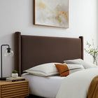Modway Rael Performance Velvet Full Headboard - Chocolate Brown-Upholstered Posts