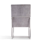 Manhattan Comfort - Chaise de salle à manger moderne Element 60,3 cm en velours gris-Livré chez vous entièrement assemblé Aucun assemblage requis