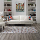 Modway Gemma Chevron Mosaic Area Rug - 4 ft W x 6 ft L - Multicolored-Protect Floors From Traffic/Furniture