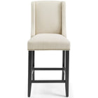 Modway Baron Upholstered Fabric Counter Stool - Beige-Soft Polyester Fabric Upholstery