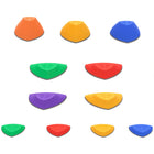 Outsunny Kids Stackable River Stone-Shaped Balance Stepping Stones 11-Piece Set-Helps improve coordination and balance, and encourages active play and creativity 