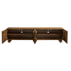 Modway Sorren Scalloped 71" Wood TV Stand - Walnut-Assembly Required
