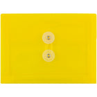 JAM Paper Enveloppes en plastique avec index et ferm. à bouton et ficelle, 5 1/2 x 7 1/2 po, jaune, 24/paquet-Jaune