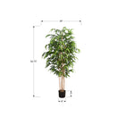 Monarch Specialties - Plante Artificielle - 83 po Heur - Arbre À Bambou - Mis En Pot - Touche Réelle - Feuilles Vertes - Pot Noir-Fabriqué à partir de matériaux de la plus haute qualité, il ne nécessite ni entretien ni arrosage et offre un accent décoratif durable et respectueux de l'environnement qui durera toute une vie