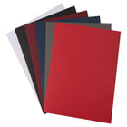 JAM Paper Two Pocket Linen Folders - Assorted Colours - 6 Pack-Assorted Colours Linen Folders (Black, Red, Navy, Brown, Grey, Burgundy)