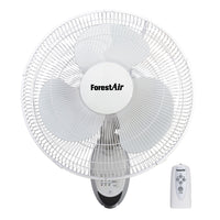 Forest Air 16" Wall-Mounted Fan With Remote-Three fan speeds