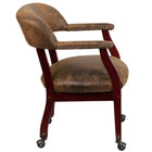 Flash Furniture Bomber Jacket Brown Luxurious Conference Chair with Accent Nail Trim & Casters-Bomber Jacket Brown Microfiber Upholstery