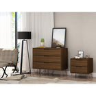 Manhattan Comfort Rockefeller Mid-Century Modern Dresser and Nightstand Set - Brown-Upon Assembly, Nightstand Measures: 20.08 in. Length, 21.65 in. Height, 17.62 in. Depth.