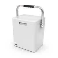 Permasteel 14 qt Portable Cooler with Dual Carrying Options - White-Capacity: 14qt Capacity