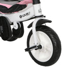 Qaba - Tricycle poussette 6 en 1 pour bébé avec panier et canopée - rose-Cadre en acier robuste assurant longévité et résistance pendant le jeu 