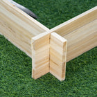 Outsunny Screwless Raised Garden Bed - 395" L x 395" W x 65" H - Natural-Perfect for growing deep root vegetables, herbs or your favorite flowers