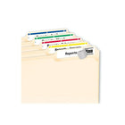 Avery TrueBlock Assorted Colour Laser/Inkjet File Folder Labels, 3-7/16" x 2/3", 600 Pack (05266)-Assorted Colours