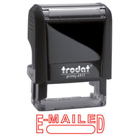 Trodat Printy 4911 Climate Neutral Self-Inking Stamp with Window - "E-MAILED"-High-quality stamp with nontoxic, water-based ink
