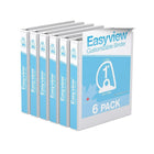 Davis Group Super offre Easyview, Reliure View à anneaux inclinés en D 1.5 po, personnalisable, paquet de 6 - Blanc-3 Reliure À Anneaux