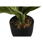 Monarch Specialties - Plante Artificielle - 17 po H - Dracaena - Mis En Pot - Touche Réelle - Feuilles Vertes - Pot Noir-Aucun assemblage requis: dimension du produit: 17 po L x 16 po l x 17 po H