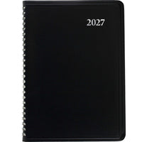 Staples 2027 Weekly/Monthly Planner - 8" H x 4-7/8" W - Black - Bilingual-14 months: December 2026 - January 2028