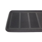 Edgewood Heavy Duty Boot Tray - 16" W x 32" L x 1" D - Black-Ribbed face style