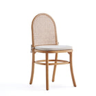 Manhattan Comfort Paragon 17.52" Industry Chic Upholstered Dining Chair - Nature and Oatmeal - Set of 2-30 Day Limited Manufacturer's Warranty