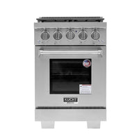 Kucht 24" KFX-X Series Pro Style Propane Gas Range - Stainless Steel-New true simmer burners for precise low heat cooking