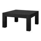 Hudson&Canal Langston 34"W Square Coffee Table - Black Grain-Tabletop features a weight capacity of 60 lbs