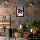 Connor Mcdavid Oilers Action - Framed Canvas - 22" x 31"-Officially licensed by the NHL and NHLPA