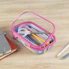 Zipit - Boîte à crayons au dessus transparent - Motif arc-en-ciel-9