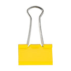 JAM Paper Colourful Binder Clips - Medium - 1 1/4" - Yellow - 15 Pack-Quantity: 15 Clips per Pack | Durable and Reusable
