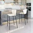 Zuo Linz Barstool - Cream - Set of 2-Assembly not required