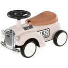 Aosom Kids Sliding Ride-On Classic Car with Under Seat Storage - Cream White-Under-seat storage is kid's little secret base, storing snack and toys 