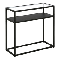 Hudson&Canal Ada 24"W Rectangular Side Table - Blackened Bronze-An industrial design for your living room, bedroom, and more