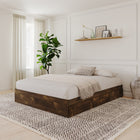 Nexera 3-Drawer Storage Bed Frame - Full Size - Truffle-Fits a standard full size mattress. 500 pounds weight capacity