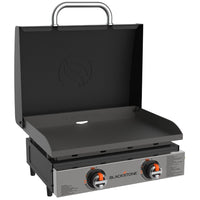 Blackstone 22" Original Stainless Front Panel Table Top Griddle With Hood-22" cooking space.