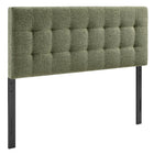 Modway Lily Upholstered Queen Size Headboard - Leaf-Chenille Fabric Upholstery