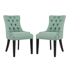 Modway Regent Fabric Dining Side Chair - Laguna - 2 Pack-Solid Wood Frame