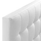 Modway Lily Upholstered Vinyl Twin Headboard - White-Fiberboard and plywood frame
