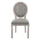 Modway Arise Upholstered Fabric Dining Side Chair - Light Grey - 4 Pack-8